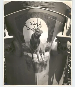 ELK Painting on BOW of TANKER SHIP SS Elk Hills VINTAGE 1944 Press Photo - Picture 1 of 2
