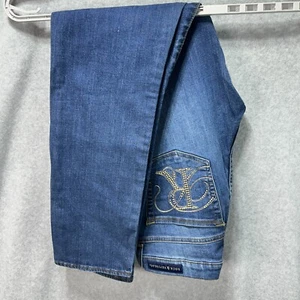 Rock & Republic Berlin Jeans Women's 16 Dark Wash Blue Stretch Denim Pants - Picture 1 of 15