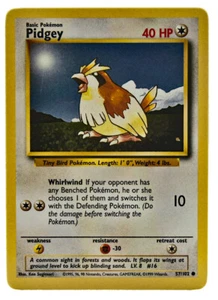 Pidgey 57/102 Common Base Set Unlimited WOTC NM with eBay Shipping - Picture 1 of 3