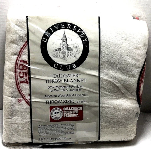 Tailgater Throw Blanket Florida State Seminoles 45x66” Sealed New Old Stock Cover
