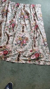 Vintage Hand Made Floral Curtains - Picture 1 of 6