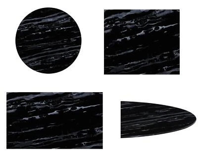 Glastisch Tischplatte ESG Glas Tisch Glasplatte Glasscheibe Marmoroptik Schwarz - Bild 1 von 3