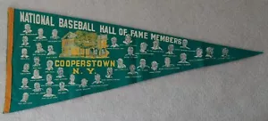 1957 Baseball Hall of Fame Members Soft Green Wimpel 38 Mitglieder selten! - Bild 1 von 5