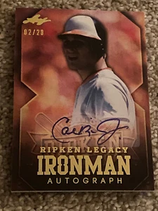 CAL RIPKEN Jr. 2014 LEAF IRONMAN LEGACY 17 AUTO AUTOGRAPH Only on eBay 2/20 Gold - Picture 1 of 2