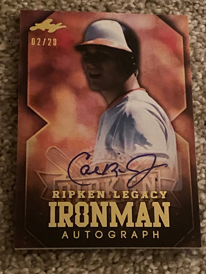 CAL RIPKEN Jr. 2014 LEAF IRONMAN LEGACY 17 AUTO AUTOGRAPH Only on eBay 2/20 Gold - Image 1 of 2