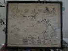 Framed Map of Historical Ride of Paul Revere,William Davis,Dr.Prescott