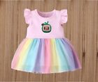 Girl 1st Birthday Coco Melon Outfit Pastel Watermelon Sundress Dress Clothes