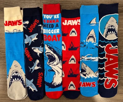 Nuevo - Talla única - JAWS - 6 pares de calcetines redondos Foto 1 de 4