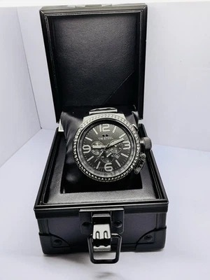 TW Steel Canteen Men's Black Leather 10ATM 50mm Crystal Accent Watch TW913 - Image 1 of 4