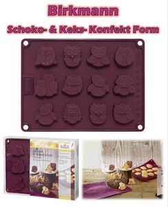 Eulen Silikonform Backform Pralinenform Eiswürfelform Frido & Friends Birkmann - Bild 1 von 4
