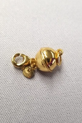 Shop LC 14K Yellow Gold Plated Magnetic Clasp for Necklaces 9mm Sterling Silver - Image 1 of 3