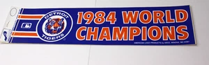 Detroit Tigers 1984 World Champions World Series Bumper Sticker Free Shipping - Picture 1 of 5