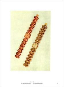 1989 Vintage Print ROLEX Rose Gold Chain Link Watch Timepiece Art Plate Image - Picture 1 of 3