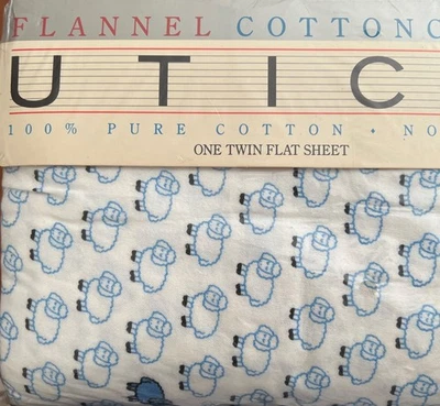 De Colección STEVENS UTICA Doble Hoja Plana Contando Ovejas Franela NUEVO EE. UU. Foto 1 de 4