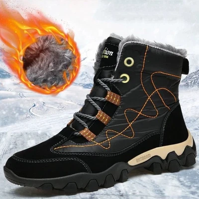 STIVALI DA NEVE UOMO INVERNALI IMPERMEABILI MUCKER WELLINGTONS PELLICCIA CALDI TERMICI MISURA SCI - Immagine 1 di 4