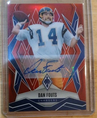 Dan Fouts 2025 Panini Phoenix Football Auto #18 Red 64 /99 Chargers - Image 1 of 2