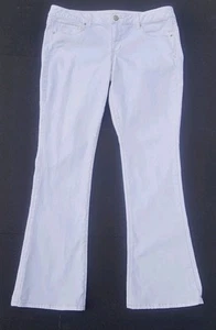 American Eagle Jeans Womens White 14 Skinny Kick Cut Stretch Mid Rise FLAW READ - Picture 1 of 13