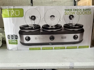 Tru Triple Buffet Server 3 2-1/2-Quart Removable Inserts BS-318LR - Picture 1 of 1