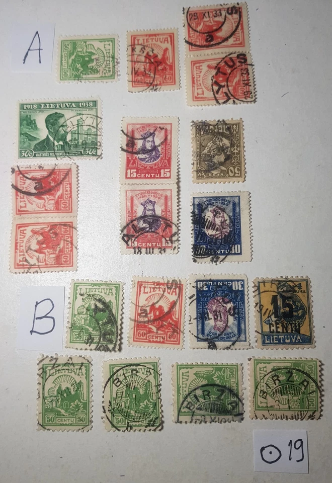 1930 Lituania Lietuva 19 matasellos cancelaciones ENVÍO INTERNACIONAL GRATUITO Foto 1 de 1