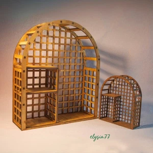 Miniatures 1/12 Scale Stand Dollhouse Unfinished Furniture 1/6 Retro Flower - Picture 1 of 7
