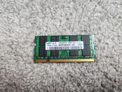 Samsung 1GB 2Rx8 PC2-5300S Laptop Memory RAM M470T2953EZ3-CE6 - Image 1 of 2