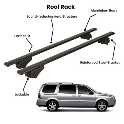 2 Pcs Black Cross Bars for  CHEVROLET UPLANDER VAN 2005-2009 - Изображение 1 из 4