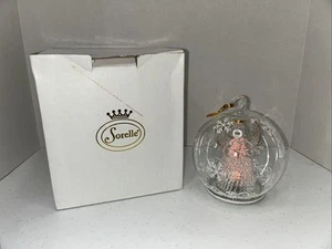 Sorelle Spun Glass Globe Angel Ornament Lights Up LED Changing Colors Holiday - Picture 1 of 9