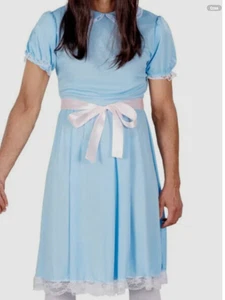 Adult The Shining Twin Costume Fancy DRESS Blue Size M fit 10 12 14 Halloween - Picture 1 of 5