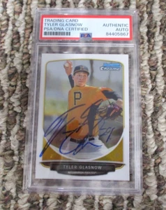 MLB Tyler Glasnow Pittsburgh Pirates Autographed Signed Topps BC Card 2 PSA Slab - Picture 1 of 10