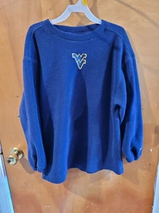 West Virginia Mountaineers Starter Women's Fleece Sweatshirt Blue Size 12/14 - Picture 1 of 9