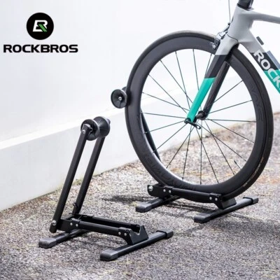 ROCKBROS Foldable Bike Stand Floor Mountain Road Indoor Outdoor Garage Storage - Image 1 of 4