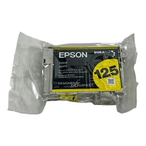 Genuine Epson DURABrite 125 Yellow Ink Cartridge Factory Sealed - Picture 1 of 4