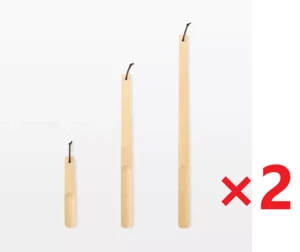 MUJI  wooden shoehorn from Japan 2sets size:Small(26cm),Medium(56cm),Large(70cm) - Picture 1 of 24