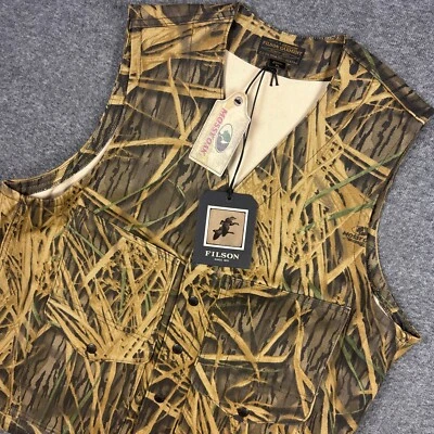 NEW Filson Rugged Twill Cruiser Vest Mens XL Mossy Oak Shadow Grass Camo NWT - Image 1 of 4