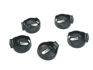 5x Button Coin Cell Battery Socket Holder Case for CR2032 cr2025 Black - Picture 1 of 3