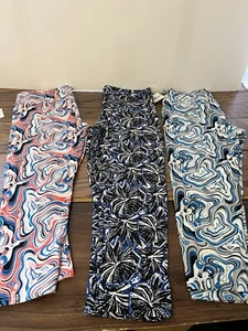 Lote 3 Leggings Recortados SEXY BASICS Talla XL NUEVOS Estampados Coloridos Elastizados Athleisu - Imagen 1 de 6