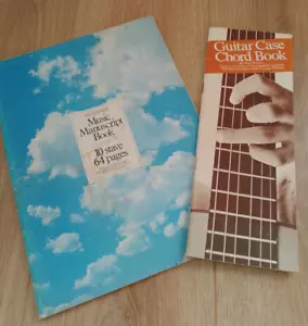 Music Manuscript Book: 10 Stave 64 Pages Plus Guitar Case Chord Book, Two Books - Picture 1 of 13