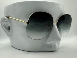 New 1970s Vintage Oversize Sunglasses | NOS | Large Gold Rimless Metal Style - Picture 1 of 9