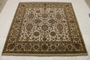 9'1" x 9'0" ft. Colorful Jaipur Vegetable Dye Hand Knotted Area Traditional Rug - Picture 1 of 8