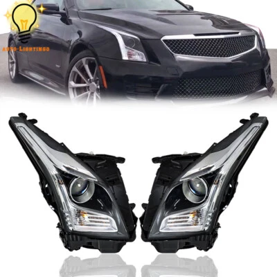 For 2013 2014 2015 2016 2017 18 Cadillac ATS Left&Right Side Halogen Headlights - Image 1 of 4