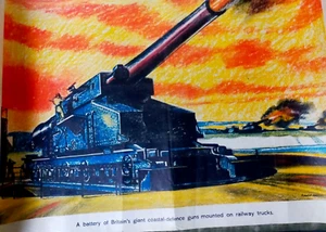 WW2 Propaganda Poster 'Britain's giant costal defence guns' Roland Davies - Picture 1 of 6