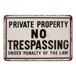No Trespassing Sign Private Property Vintage Retro Sign Keep Out 108120067079 - Picture 1 of 8