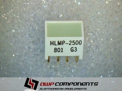 (10 Stk.) HLMP-2500 - LED Platinenindikator Leiste 1 Hoch, DIP grün x1 2,6V, HP - Bild 1 von 3