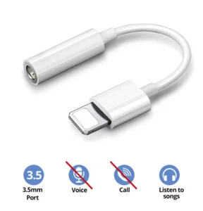 Für iPhone 14 13 12 11 XS - 3,5 mm AUX Buchse auf 8 Pin Schnelles Kopfhörer Adapterkabel - Bild 1 von 7