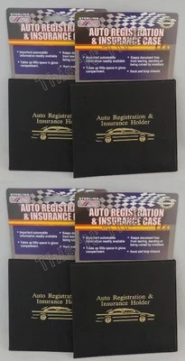 4 Porta documentos de seguro de registro de auto automóvil camión billetera estuche tarjeta de identificación Foto 1 de 3