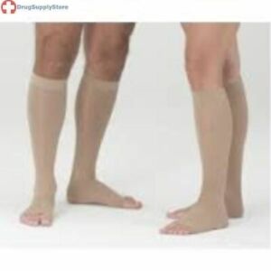 Mediven Forte 40-50 mmHg Extra Wide Calf Open Toe Knee Highs w/ Silicone Top Ban