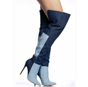 Denim Thigh-High Boots for Women for 