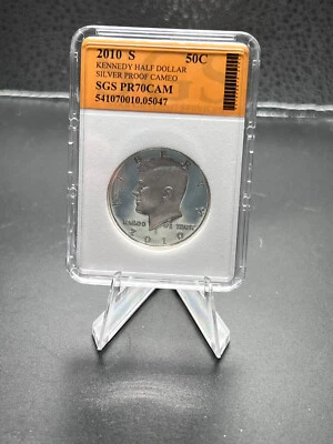 2010 S USA Kennedy 50 cent Graded SGS PR70 - Image 1 of 4