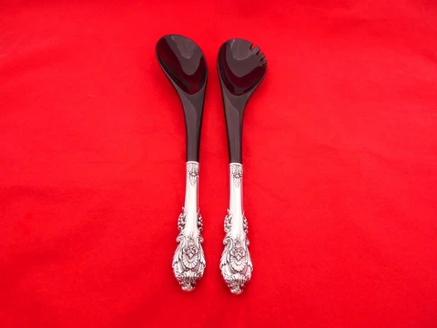 Wallace Sterling Silver Sir Christopher 2 Piece Salad Serving Set DL-5 Cover