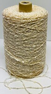 Lucci Yarns Rayon Boucle Cone 2,500 Yards Cream Hand/Machine Knit New Vintage